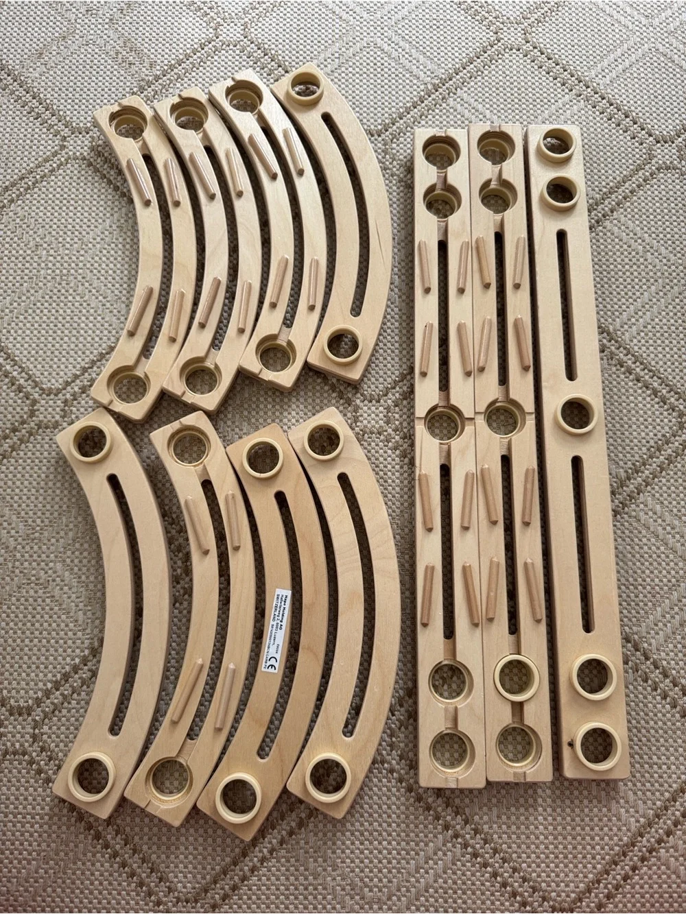Hape wooden Marble Run Building Set for Kids, a couple of sets-Quadrilla pieces